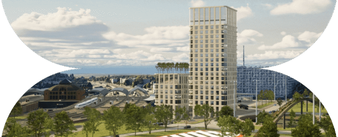 Visualisierung der Fläche für das neue Zukunftszentrum Halle