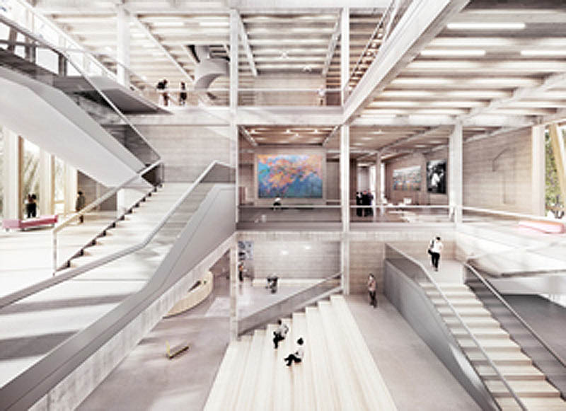 Blick in das Zukunftszentrum Halle – Entwurf von RICHTER MUSIKOWSKI Architekten Berlin