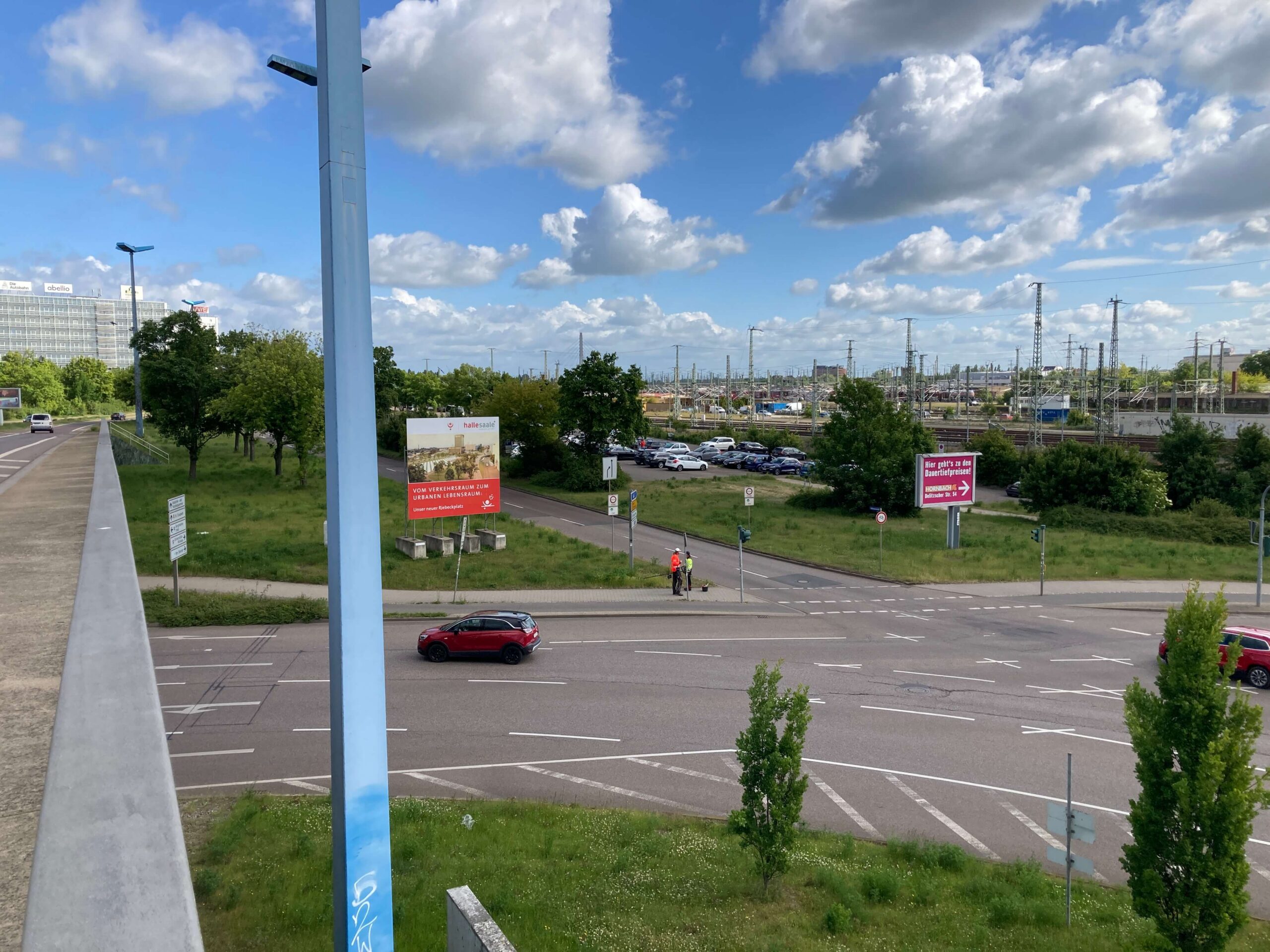 Ein Teil des Geländes mit Baufeld des Zukunftszentrums